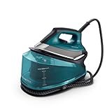 Rowenta Compact Steam Pro 6,2 - Centro de planchado de 2200 W de potencia, 6,2 bares, golpe de vapor de 310 g/min, suela Microsteam 400 HD, depósito de 1,1 L, modo ECO, sistema antical, DG7621